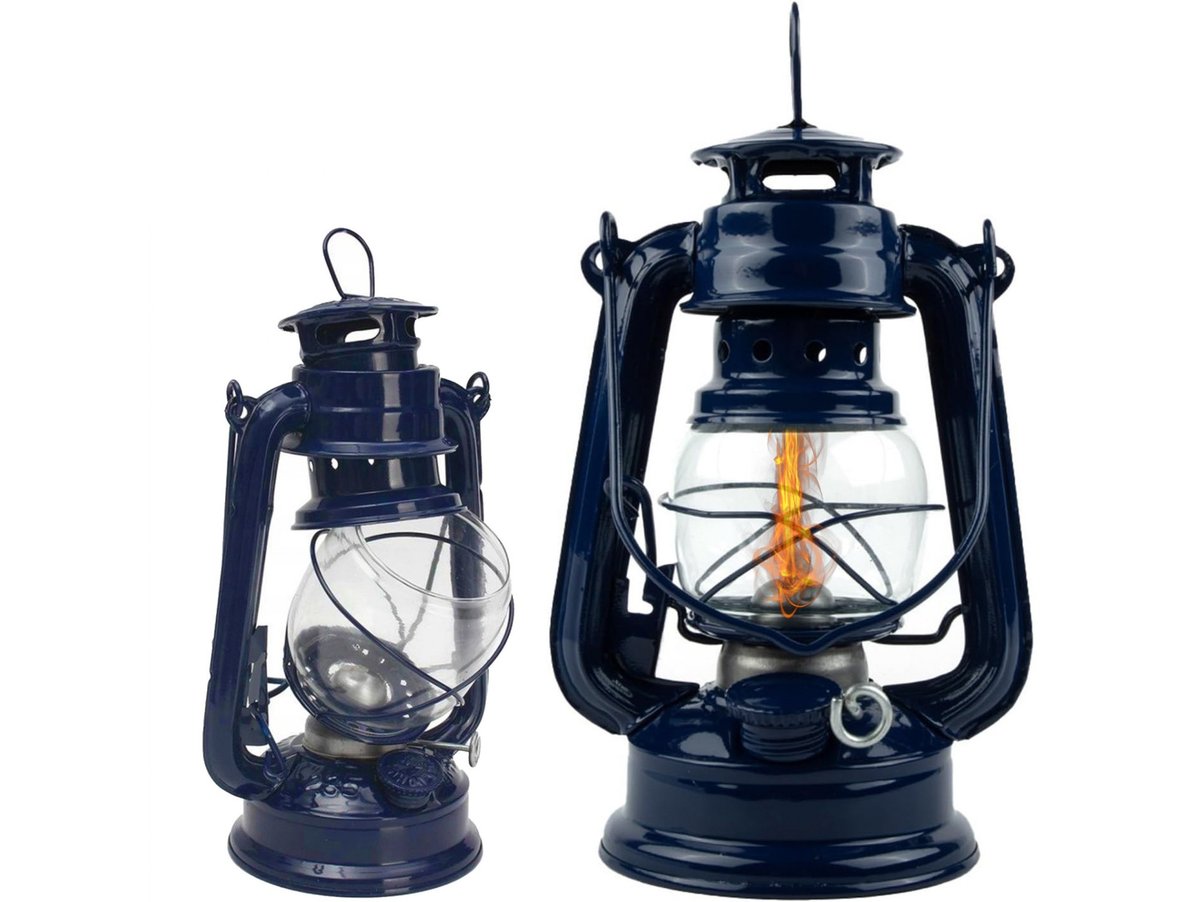 Lampa Naftowa Z Uchwytem Retro Olej Wisząca 24Cm