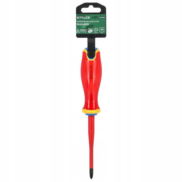 STALCO ST WKRĘTAK PH 1X80 ELEKT. S-12497 ŚRUBOKRĘT IZOLOWANY DLA ELEKTRYKA