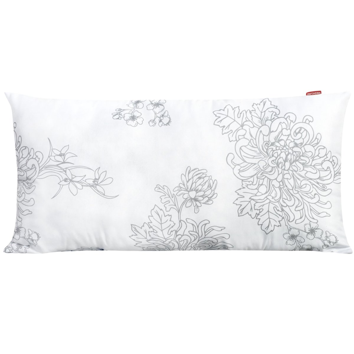 Poduszka Do Spania 80X40 Cm Antyalergiczna Z Mikrofibry Silikon Wzór Kwiaty