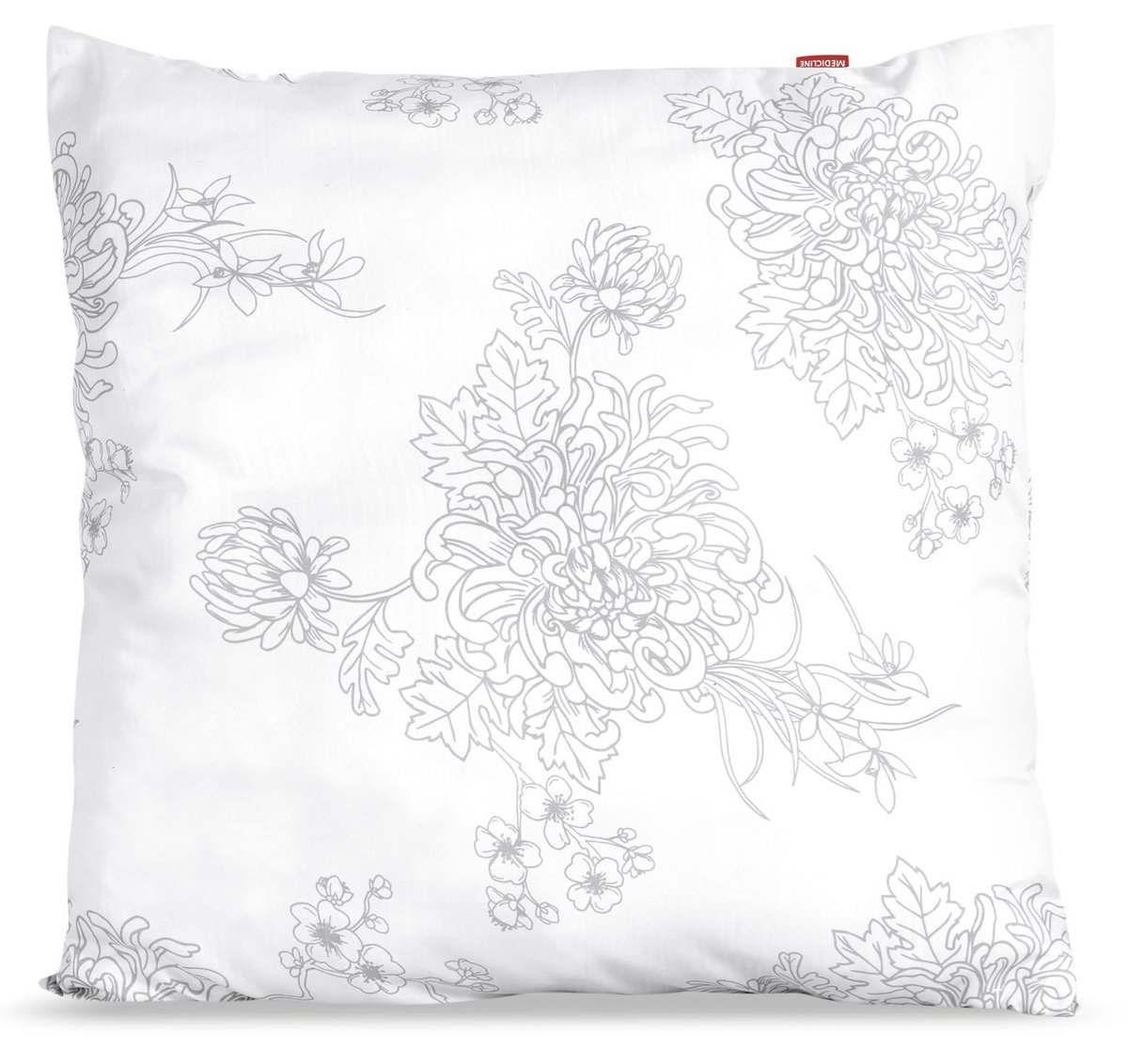 Poduszka Do Spania 80X80 Cm Antyalergiczna Z Mikrofibry Silikon Wzór Kwiaty