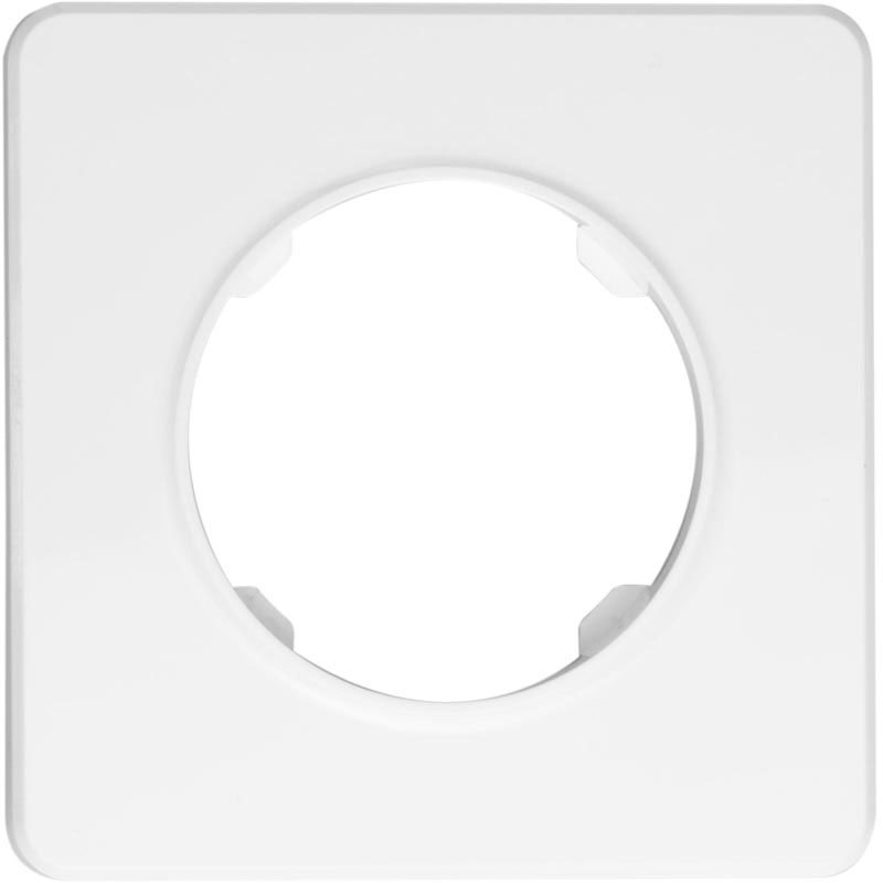 Ramka pojedyncza, plastikowa, biała, OVAL