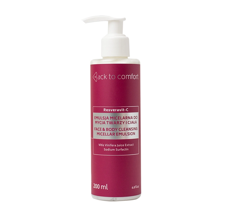 Back To Comfort - Resveravit C, 200ml - emulsja micelarna do mycia twarzy i ciała