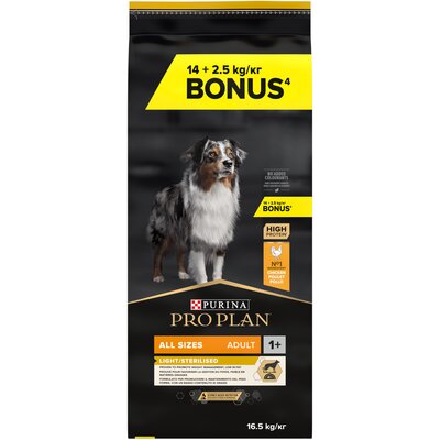 Purina Pro Plan, karma sucha dla psa,- All Sizes Adult Light/Sterilised, kurczak i ryż 14,5 kg