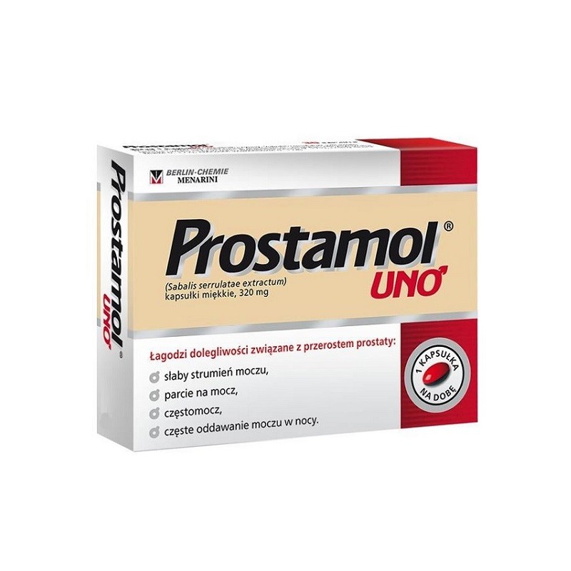 Prostamol UNO - lek łagodzący dolegliwości związane z przesrostem prostaty, 30 kapsułek miękkich  6500701