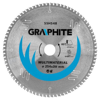 Graphite Tarcza do pilarki widiowa 254x30mm 80 zębów uniwersalna 55H548 55H548
