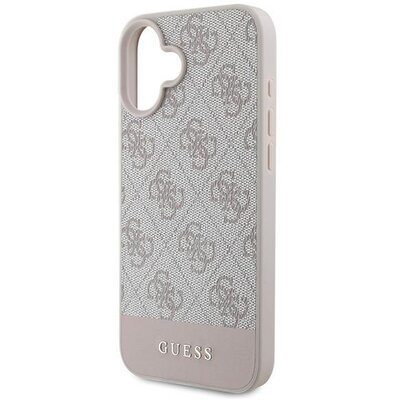 Etui GUESS 4G Bottom Stripe do Apple iPhone 16 Plus Różowy