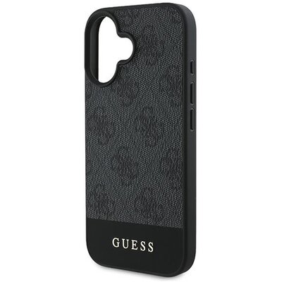 Etui GUESS 4G Bottom Stripe do Apple iPhone 16 Plus Szary