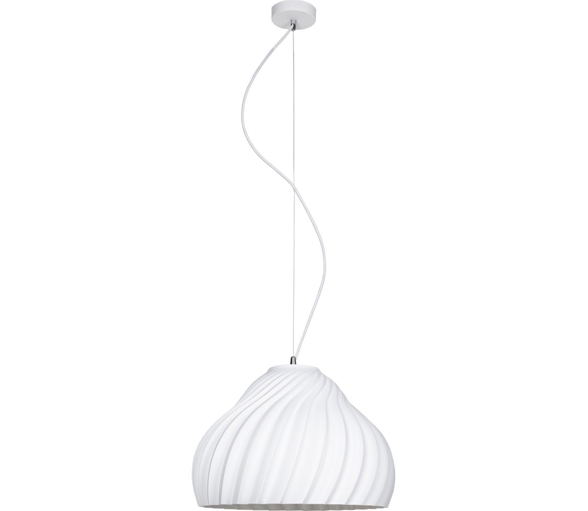 Żyrandol na lince SILVO 1xE27/60W/230V śr. 38 cm biały