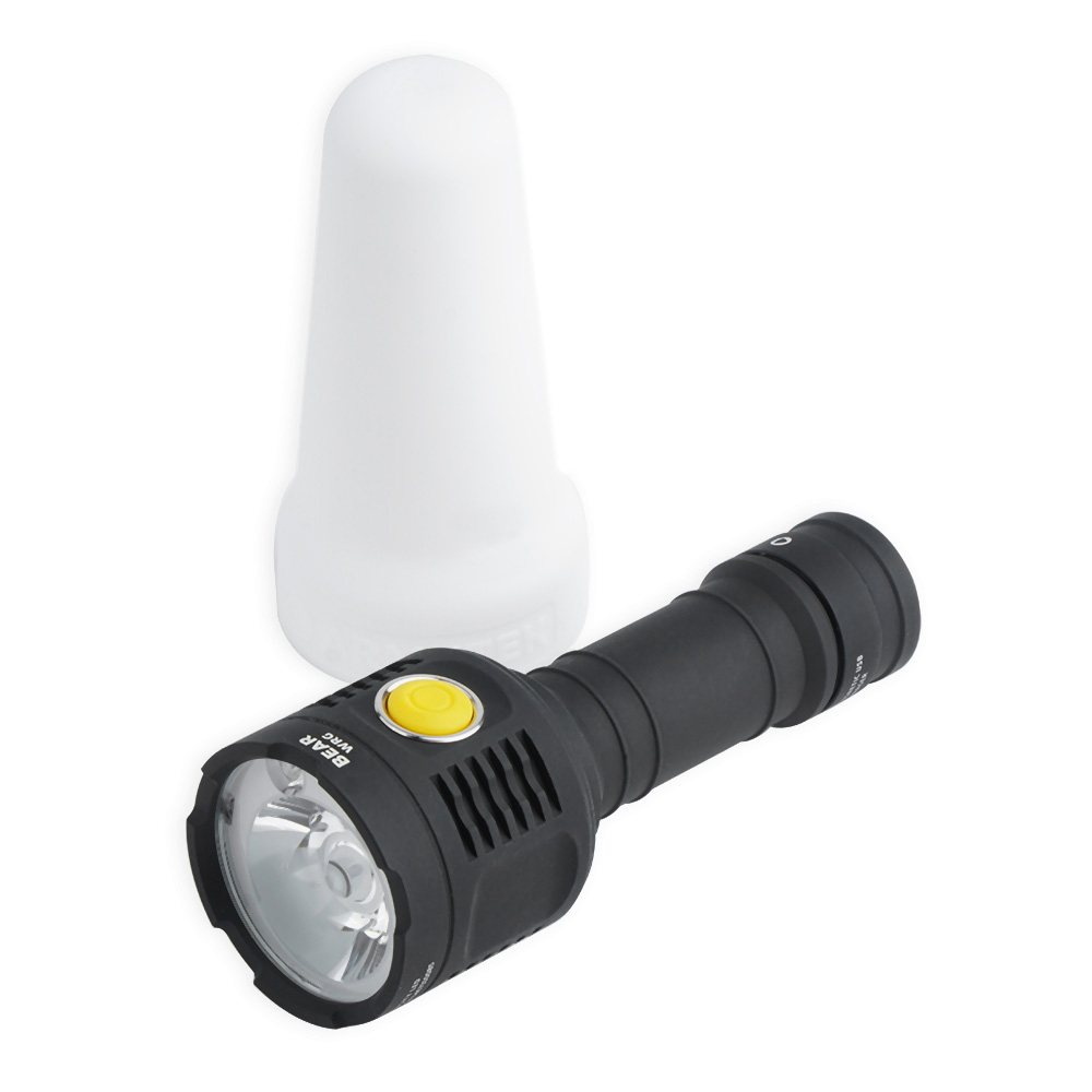 Armytek - Latarka LED Bear WRG - Ĺadowarka magnetyczna - 1500 lm - 510 m - Czarna - F09901C