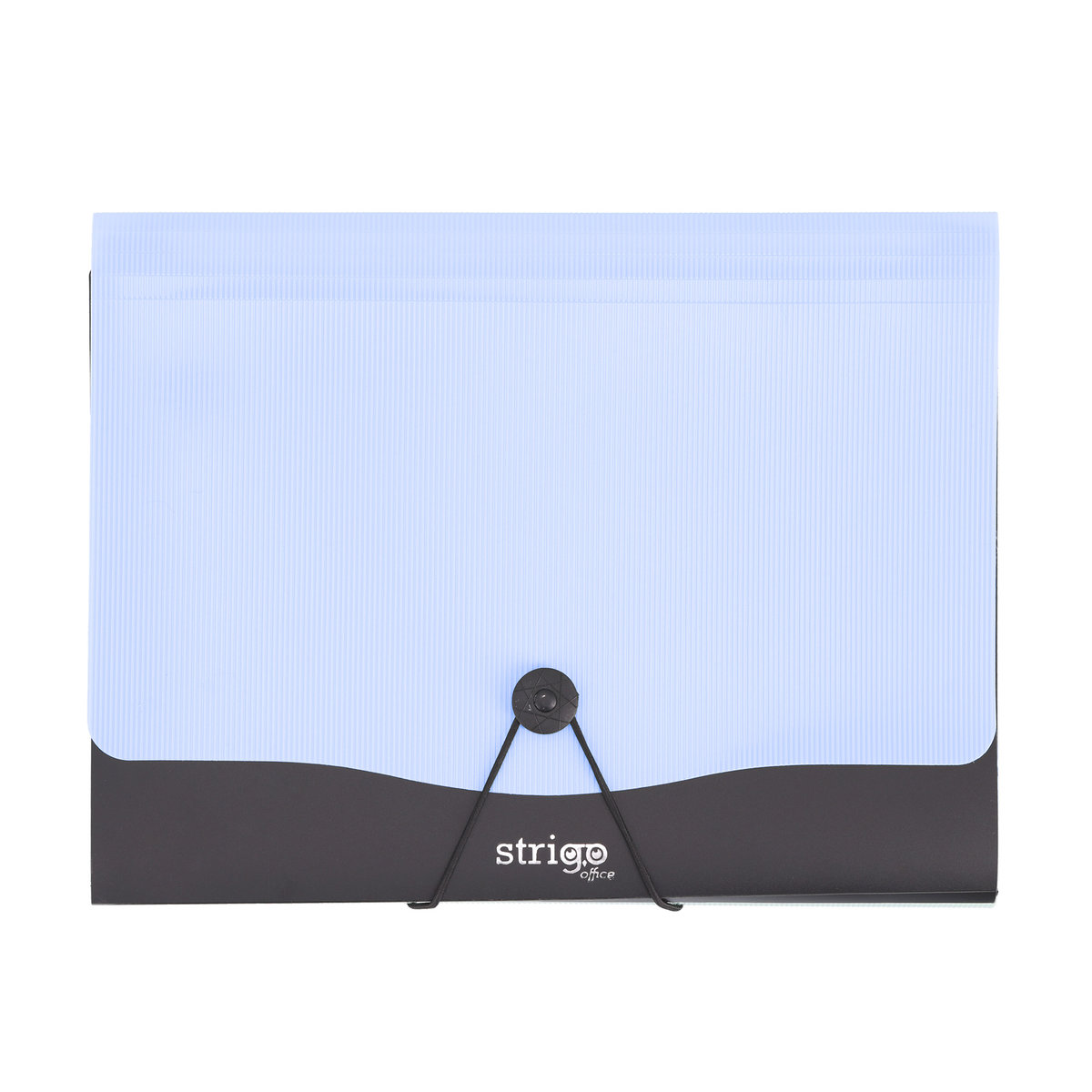 Teczka na dokumenty A4 z gumką 13 przekładek i klip błękitna V-FILE STRIGO