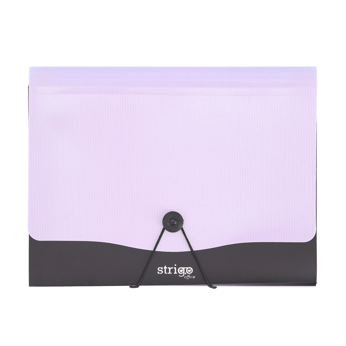 Teczka na dokumenty A4 z gumką 13 przekładek i klip liliowa V-FILE STRIGO