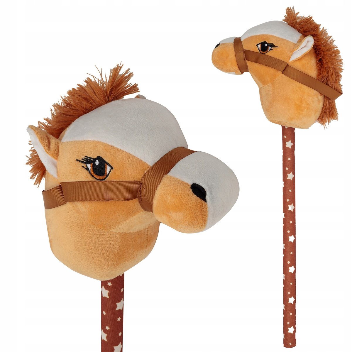 KOŃ NA KIJU HOBBY HORSE PLUSZOWA GŁOWA KONIA DZWIĘK ZABAWKA PREZENT