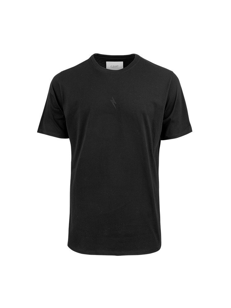 Czarna Koszulka z krótkim rękawem T-Shirt CLEANT Noir Tee V3-XL