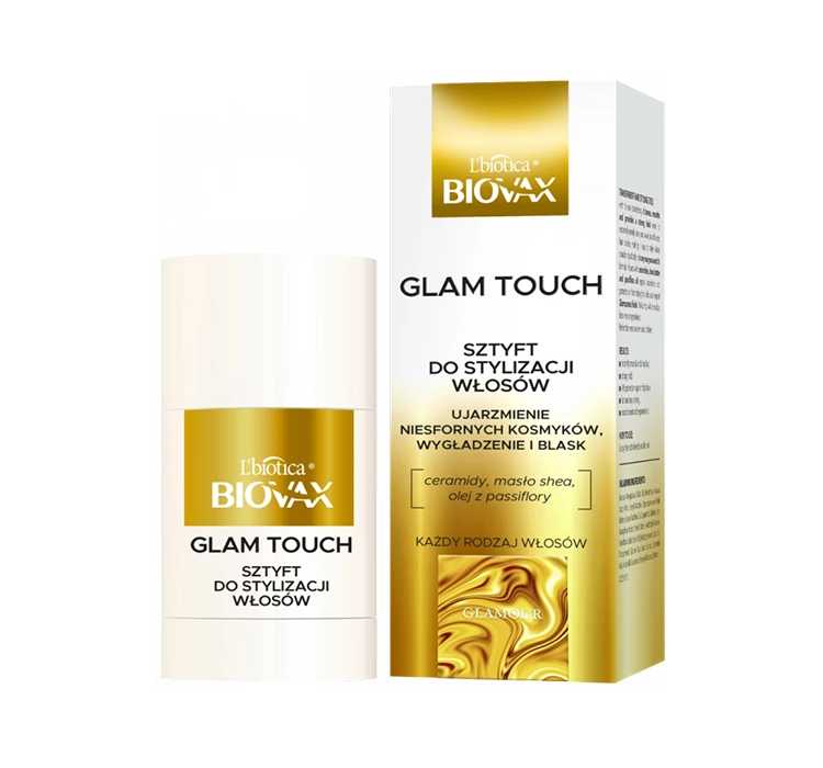Biovax Glamour Perfect Curls Therapy - Wygładzający sztyft ujarzmiający 25 ml