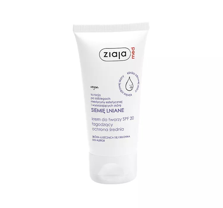 Ziaja Med Siemię Lniane Krem łagodzący do twarzy SPF 20, 50 ml