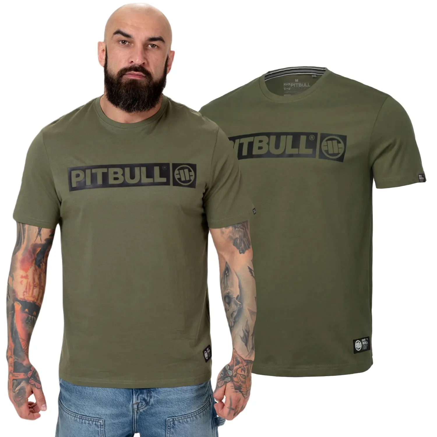 Koszulka PITBULL Middle Weight 170 Basic Hilltop '25 - Oliwkowa XL