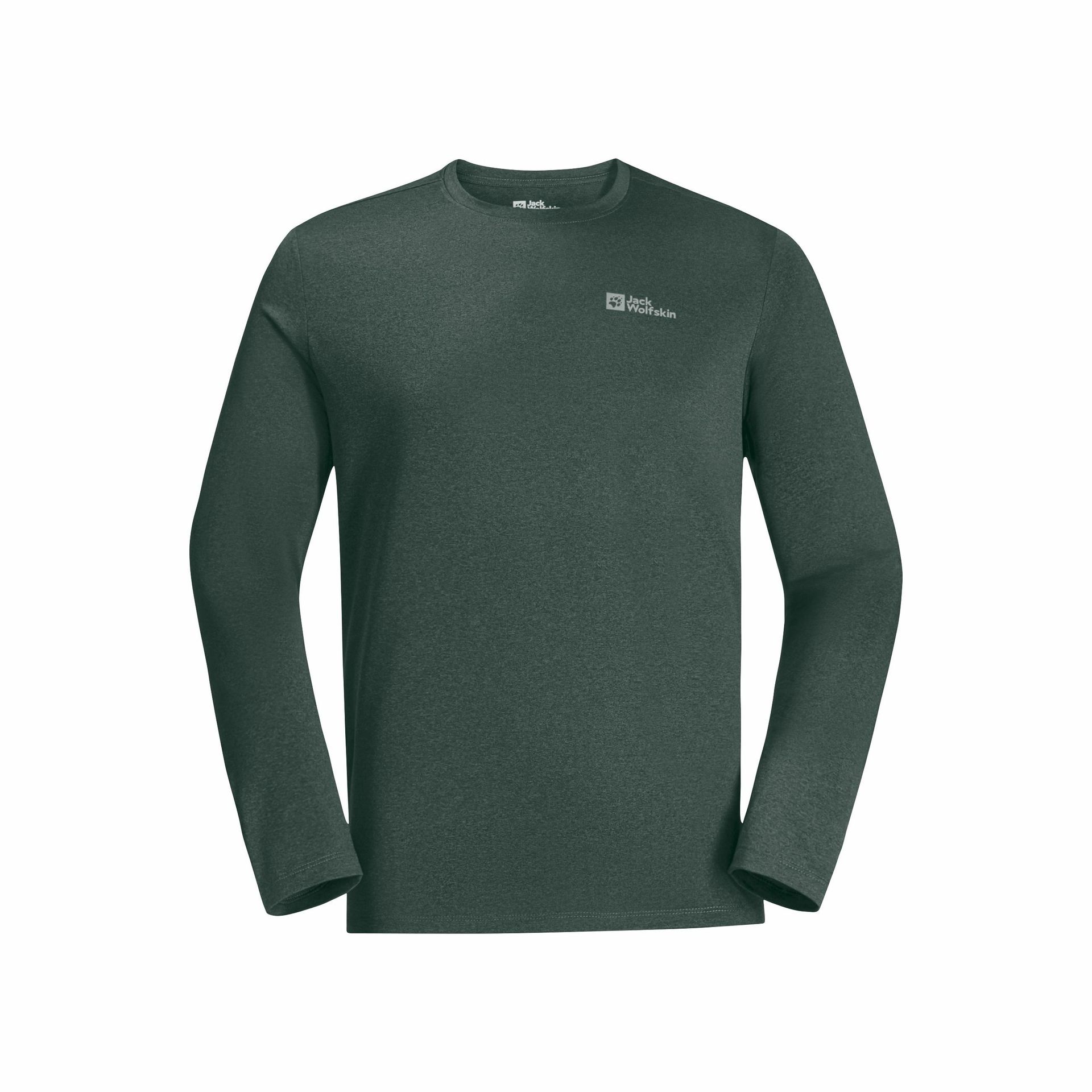 Męska koszulka termoaktywna Jack Wolfskin SKY THERMAL L/S M black olive/black olive - M