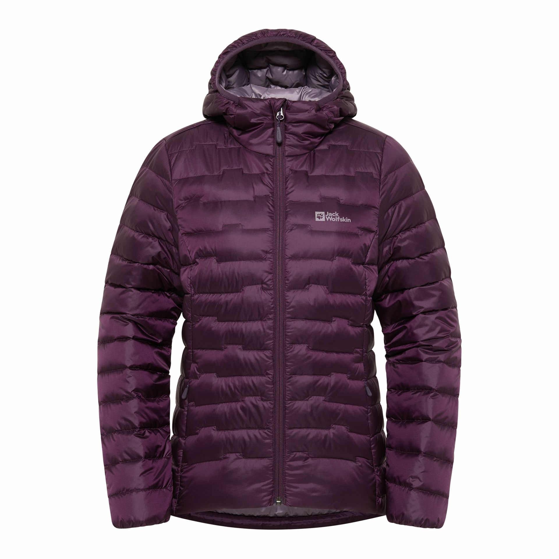 Damska kurtka puchowa Jack Wolfskin PASSAMANI DOWN HOODY W midnight plum - M