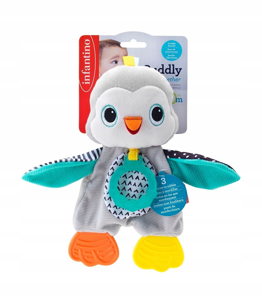 Infantino 316329 Pluszowy Pingwin Z Gryzaczkami