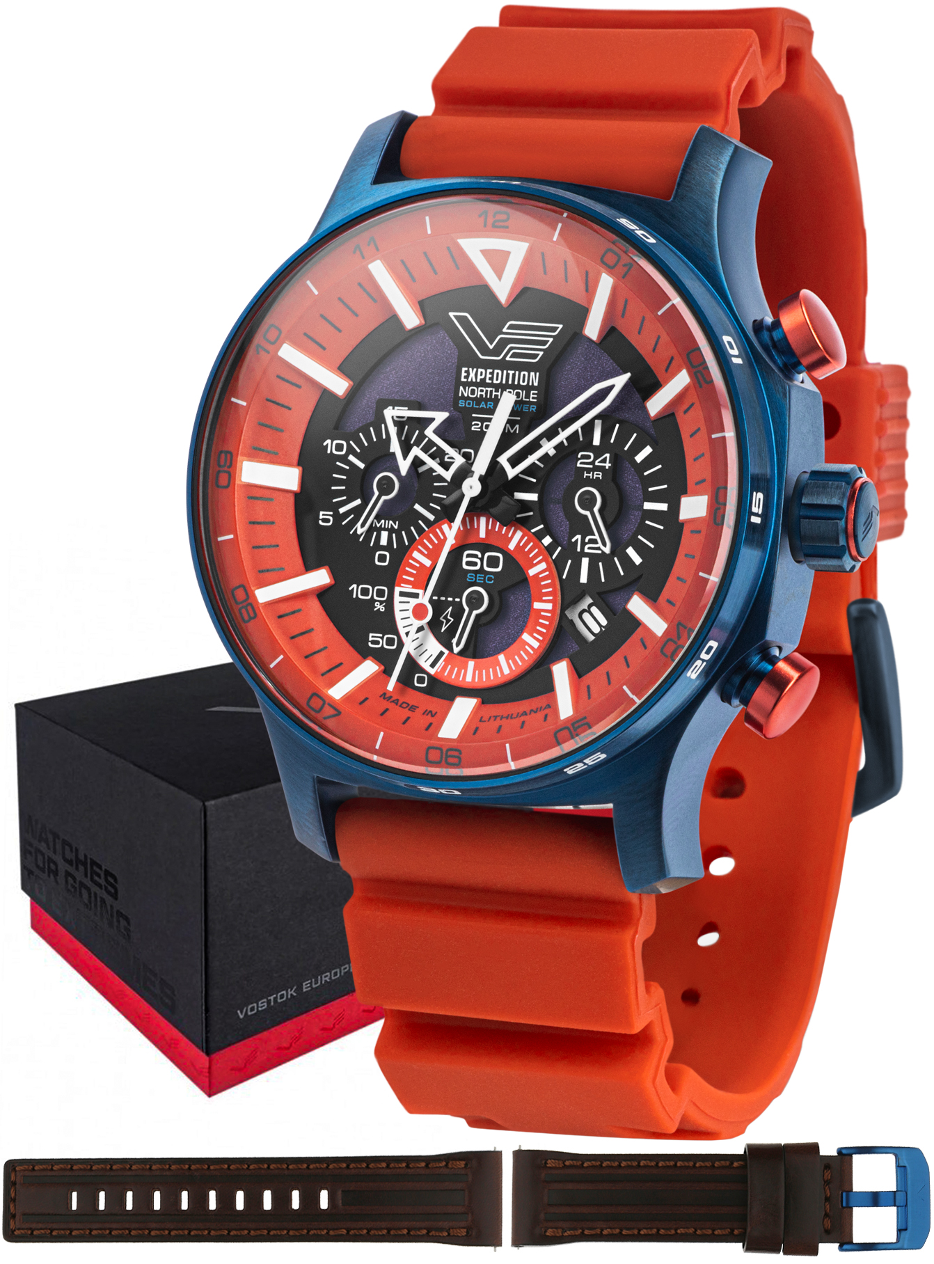 Zegarek Vostok Europe VR42-595D734S Expedition North Pole 1 Polar Sunrise Solar 47mm