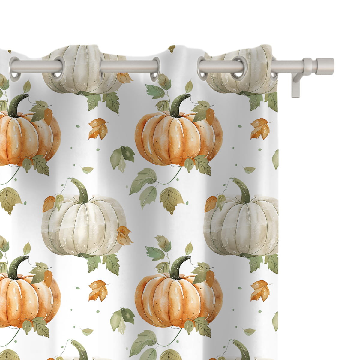 Zasłona AUTUMN wzór AT38 | dynie 150 x 200 cm tkanina zaciemniająca