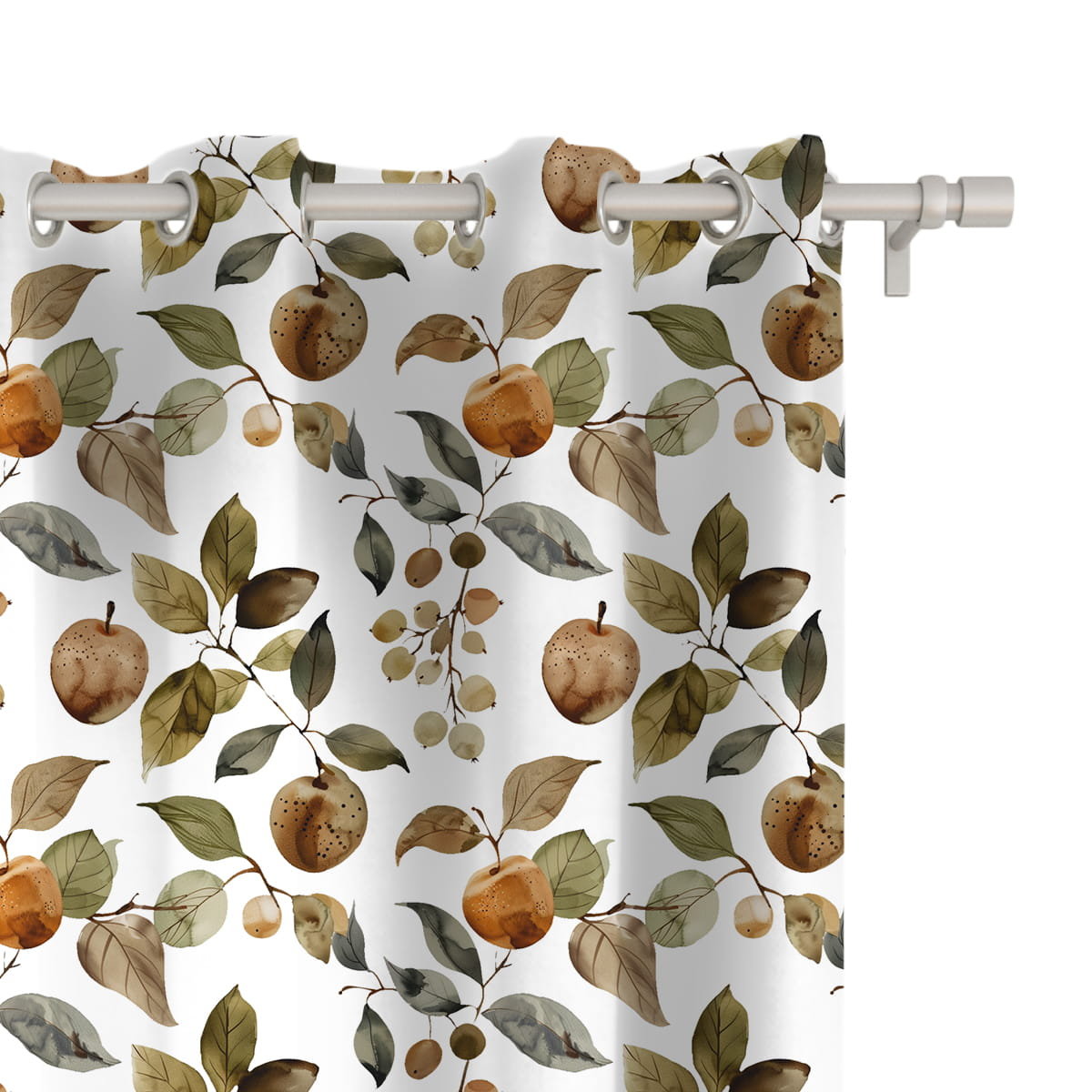Zasłona AUTUMN wzór AT37  | akwarelowe jabłka 150 x 240 cm tkanina zaciemniająca