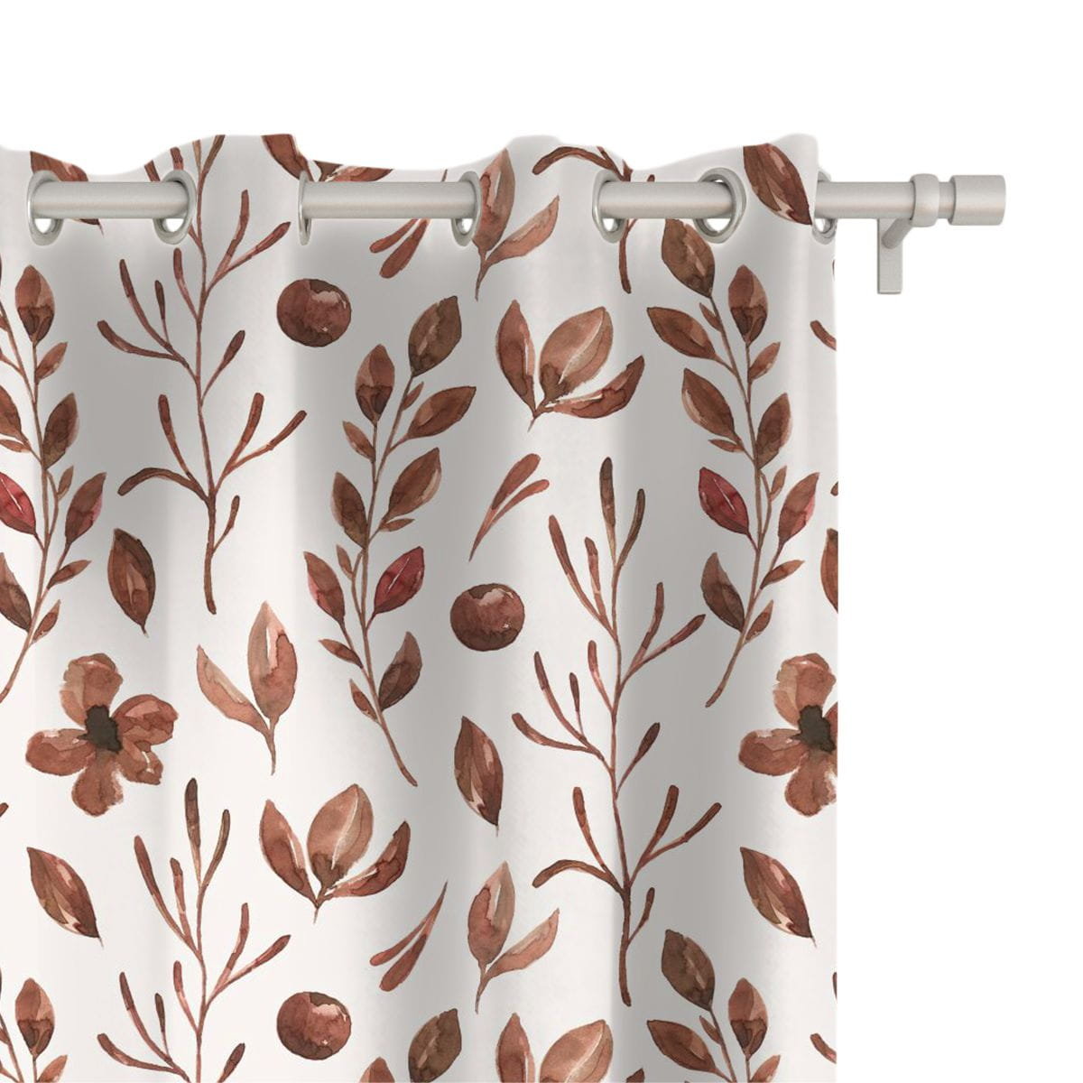 Zasłona AUTUMN wzór AT30 | brązowe liście 150 x 150 cm tkanina standard