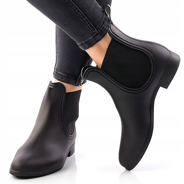 KALOSZE SZTYBLETY KRÓTKIE MELISKI CZARNE MAT r.37