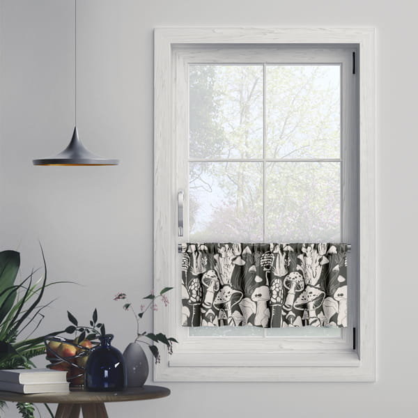 Zazdrostka AUTUMN wzór AT13 | grzyby na ciemnobrązowym tle 30 x 90 cm