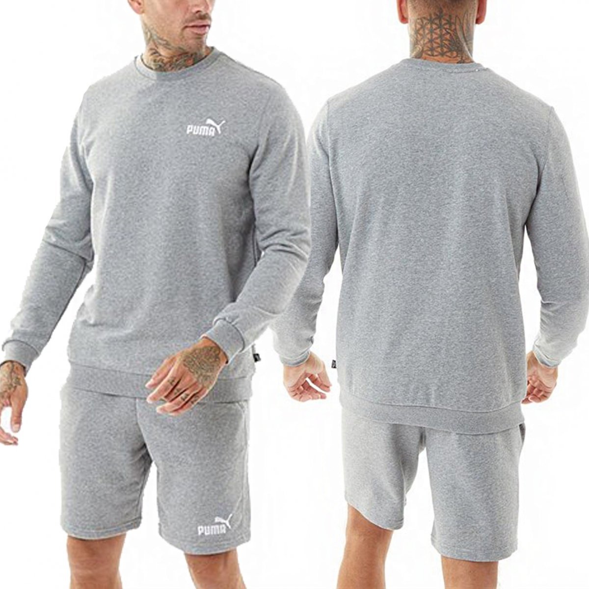 Puma dres komplet sportowy męski bluza spodenki szary 847419 03 S