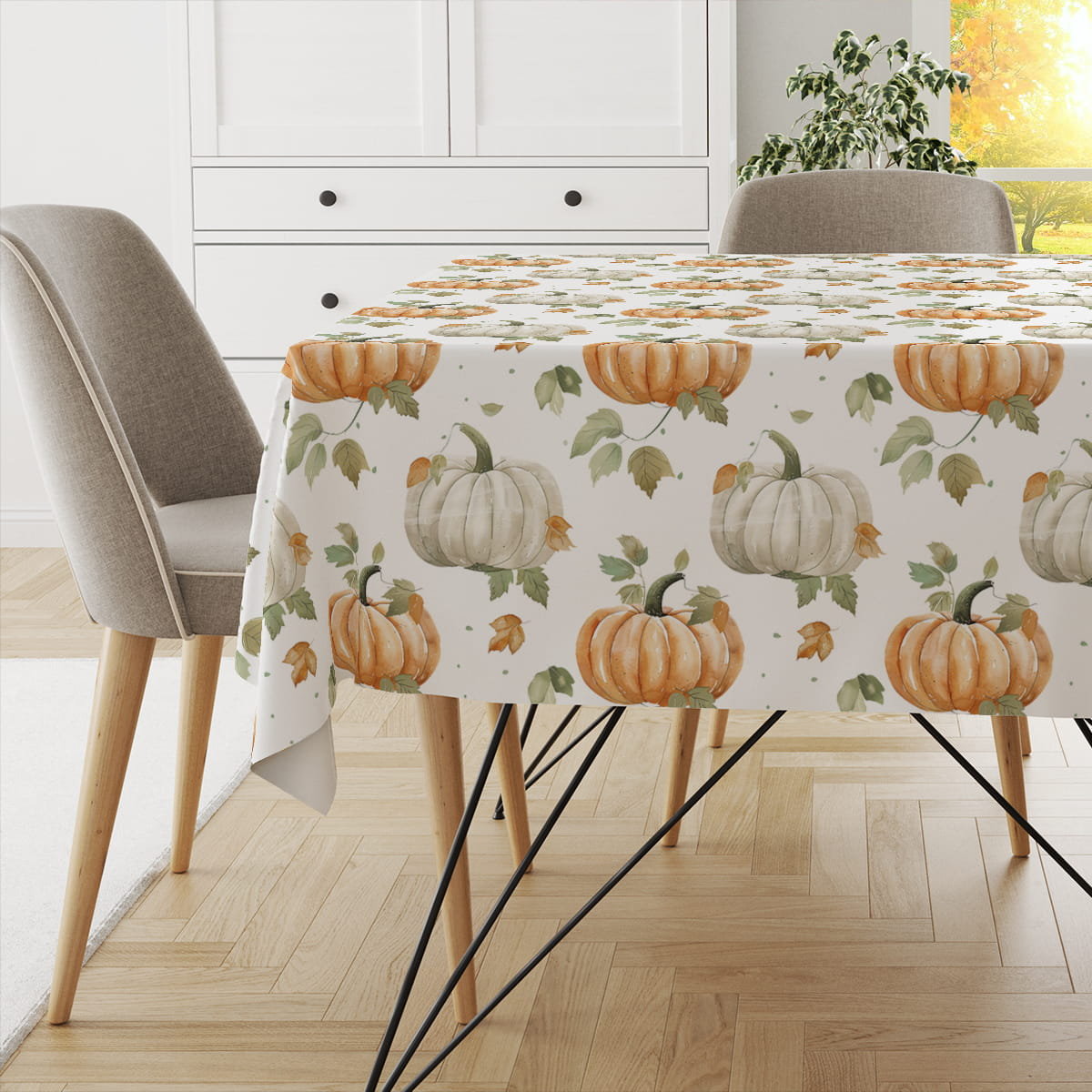 Obrus AUTUMN wzór AT38 | dynie 150 x 150 cm