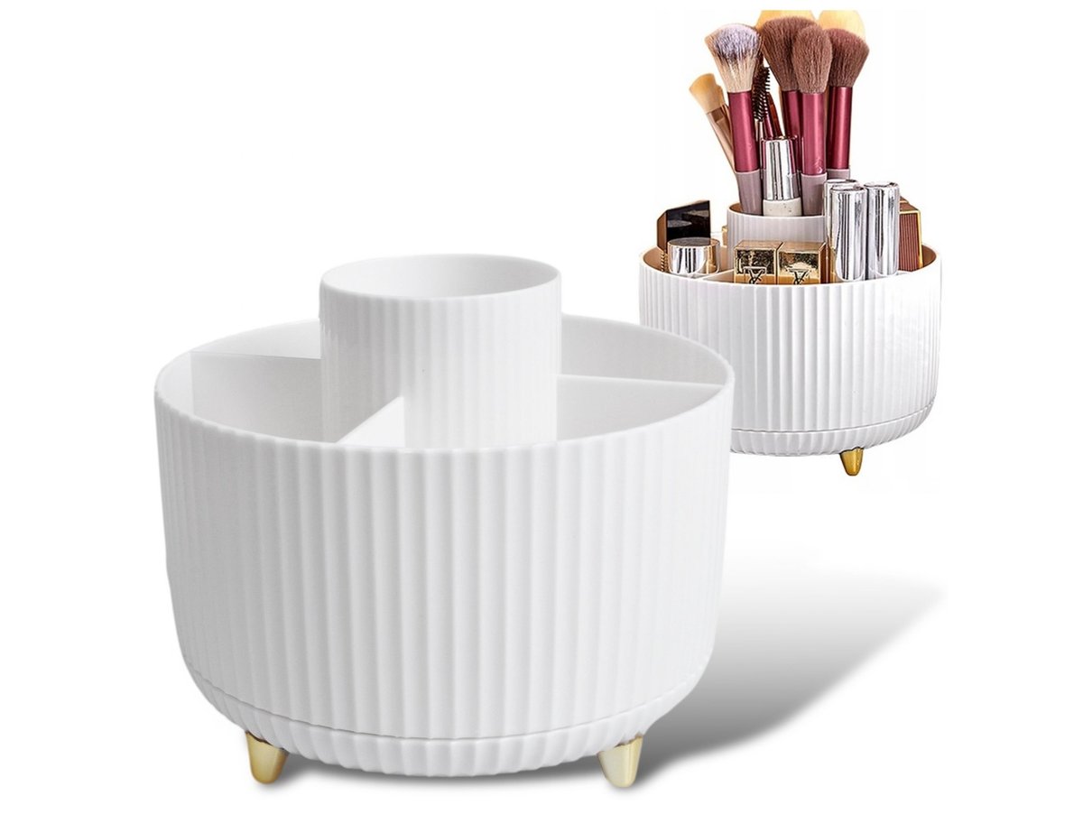 Organizer Na Kosmetyki Obrotowy Pojemnik Pędzle Stojak 360 Kosmetyczka