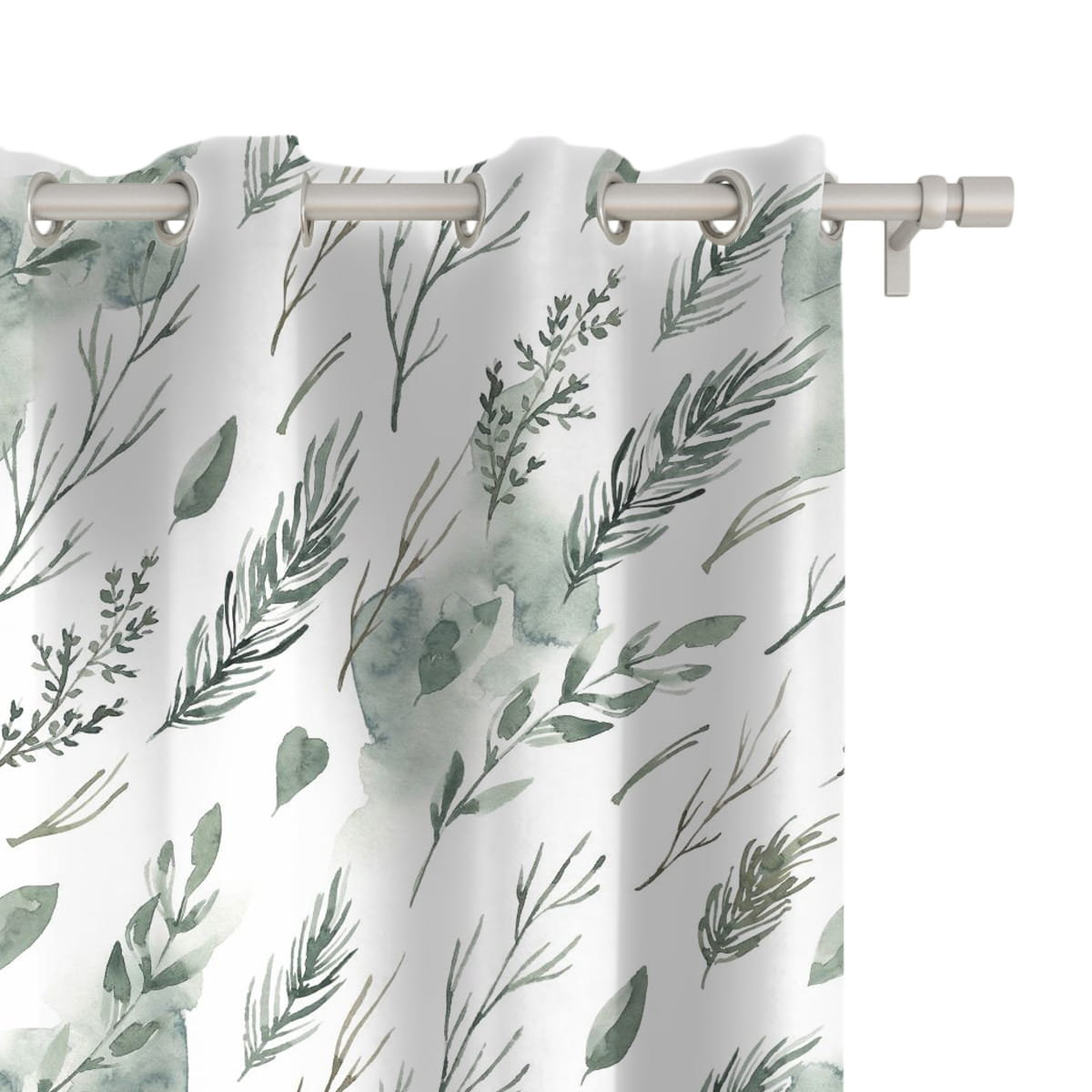 Zasłona AUTUMN wzór AT23 | akwarelowe gałązki 150 x 280 cm tkanina zaciemniająca