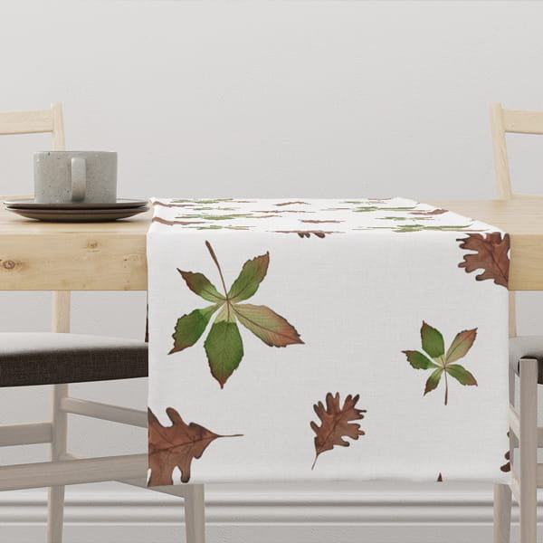 Bieżnik AUTUMN wzór AT33 dębowe i kasztanowe liście 40 x 260 cm
