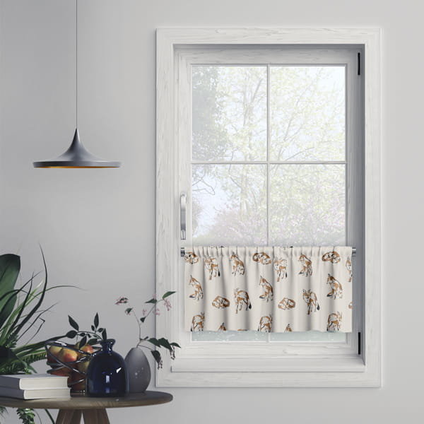 Zazdrostka AUTUMN wzór AT17 | lisy na beżowym tle 30 x 90 cm