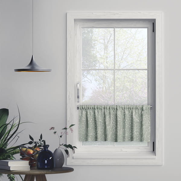 Zazdrostka AUTUMN wzór AT24 | listki na szałwiowym tle 60 x 90 cm