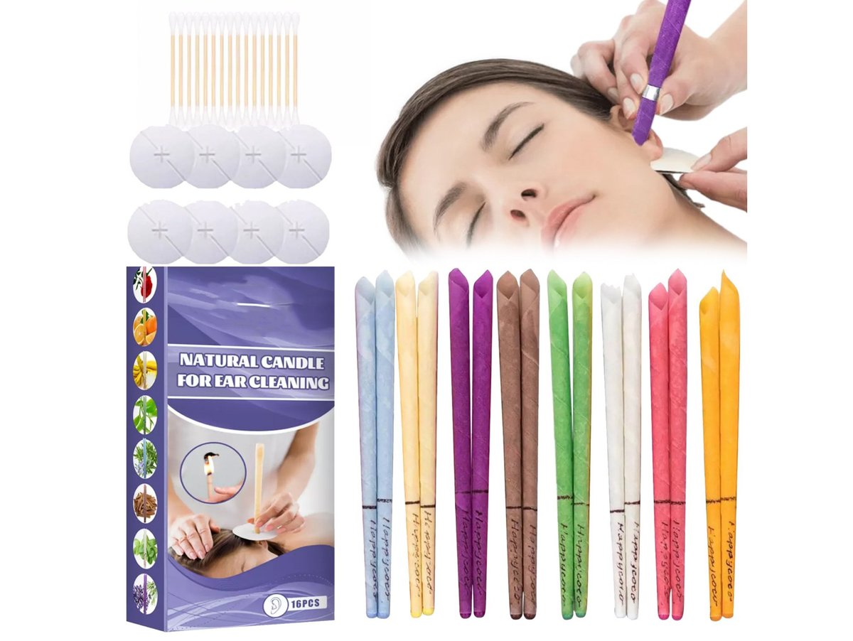 16X Świeca Świece Do Uszu 16Szt Świecowanie Ucha Zdrowe Uszy Świeczki Kolorowe