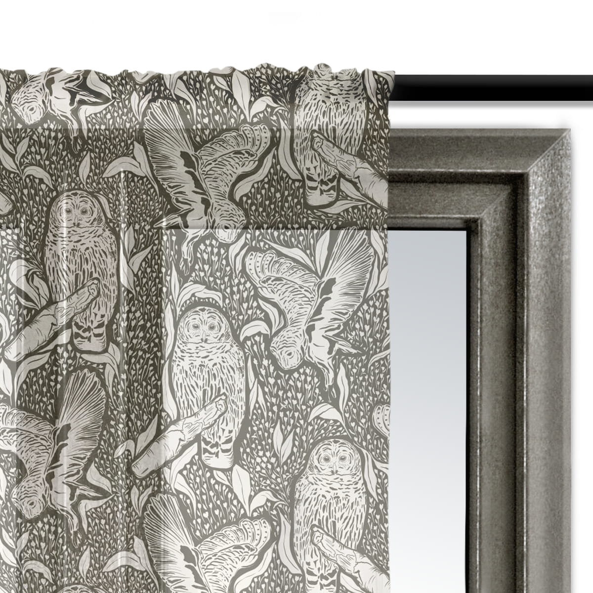 Firana AUTUMN wzór AT10 | sowy 140 x 230 cm