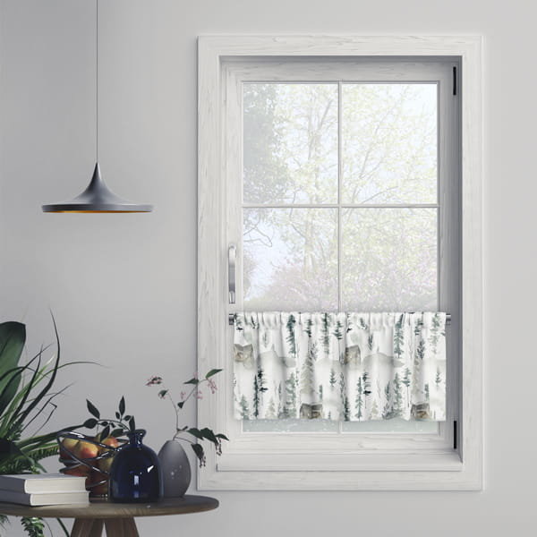 Zazdrostka AUTUMN wzór AT26 | leśna chatka we mgle 45 x 150 cm