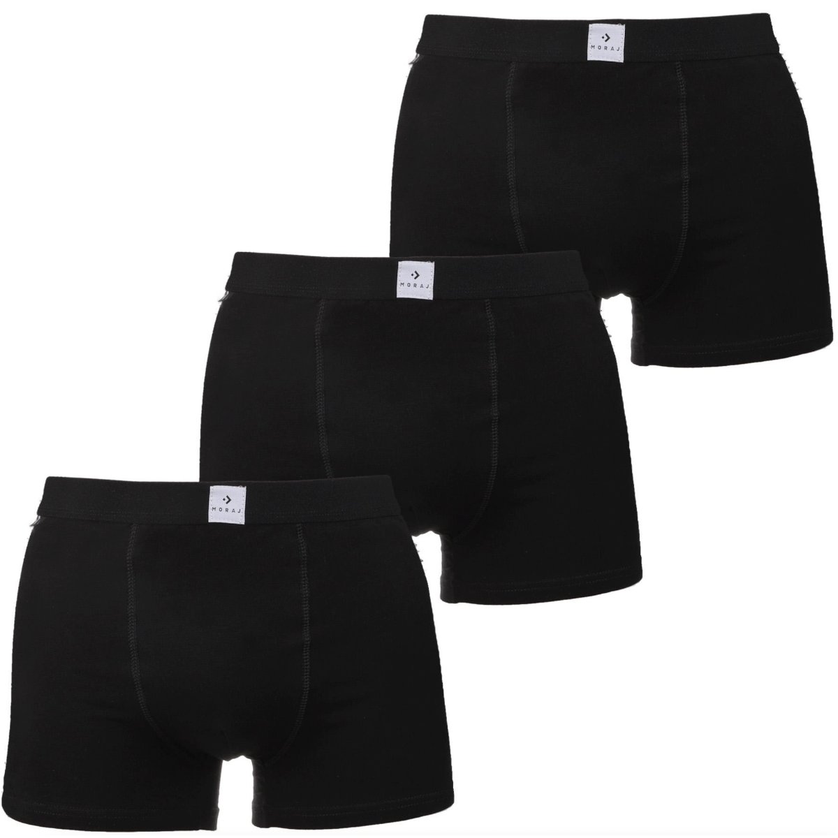 Majtki bokserki męskie bawełniane dopasowane czarne 3-pak L