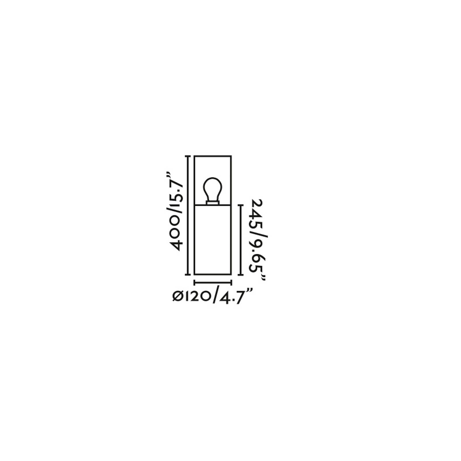 FARO BARCELONA Lampa cokołowa Kila, ciemnoszary/bursztynowy, aluminium/szkło, wysokość 40