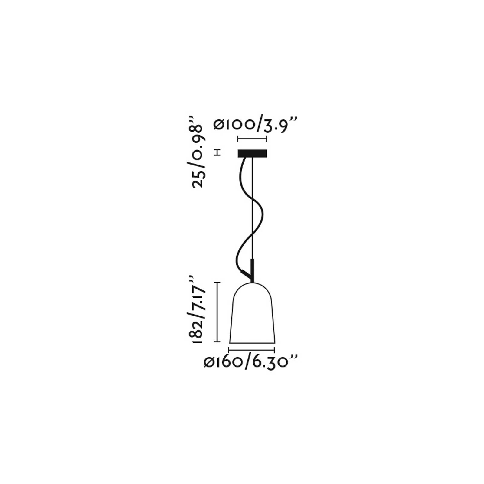 FARO BARCELONA Lampa wisząca Studio, Ø 16 cm, różowy/czarny, stal