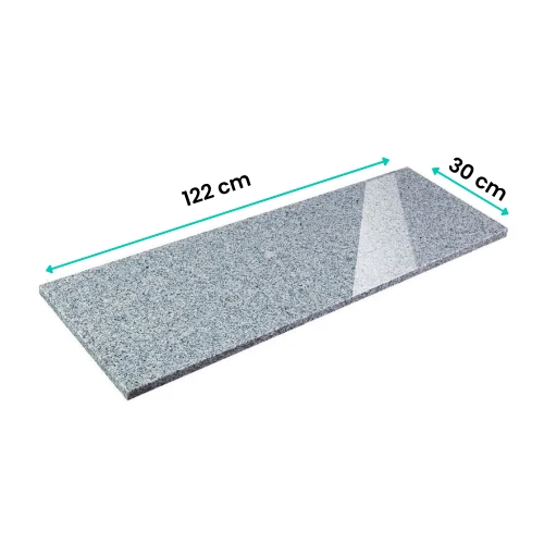 Parapet granitowy szary polerowany G603 122x30x2 cm