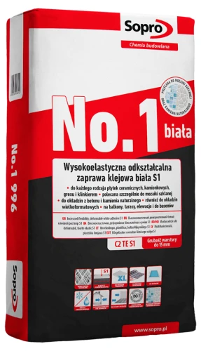 Sopro No.1 996 | Biały klej wysokoelastyczny S1 | 22,5 Kg