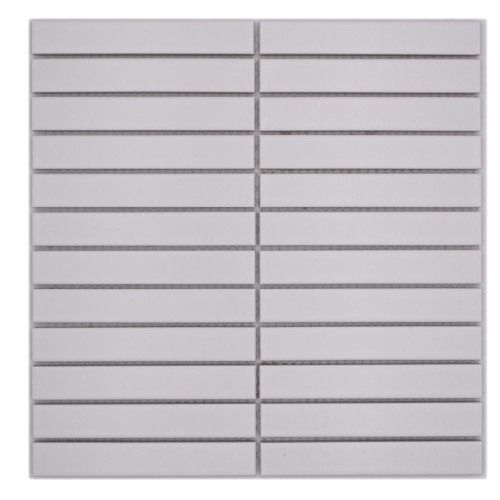 Mozaika ceramiczna Biała Prostokąt Matowa 29,6x30x0,75 cm