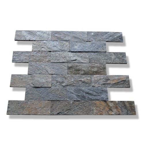 Kamień elewacyjny-dekoracyjny kwarcytowy Deoli Green Brick 10x30