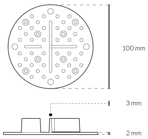 Podpora | Podkładka tarasowa 2 mm czarna DDP002B