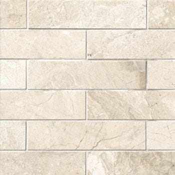 Płytka marmurowa cegiełka Coffee White Brick 10x30,5 Queen Beige