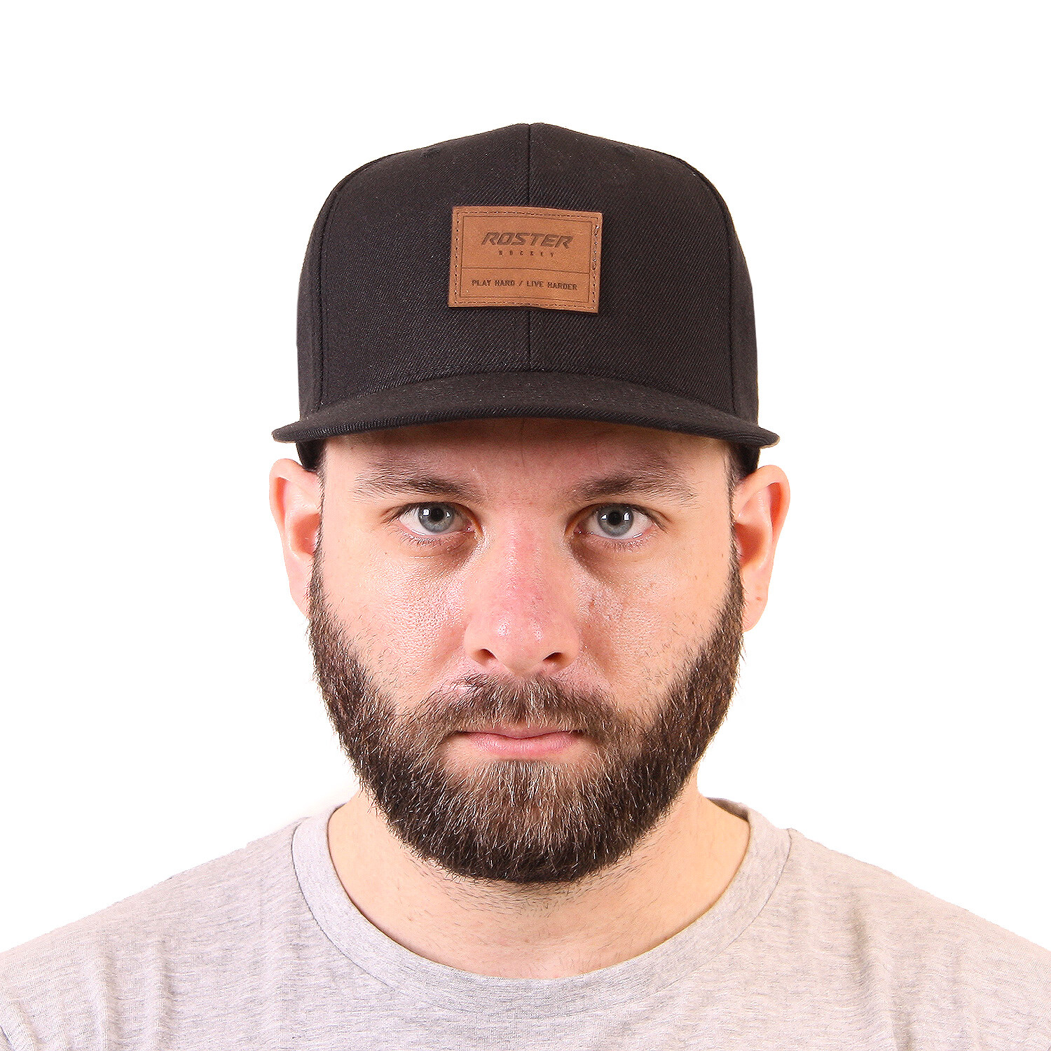 Męska czapka z daszkiem Roster Hockey  PLAY HARD 53 Black