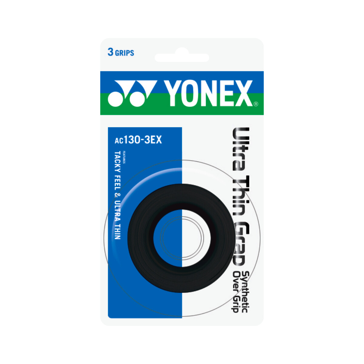 Górna owijka Yonex  Ultra Thin Grap Black (3 Pack)